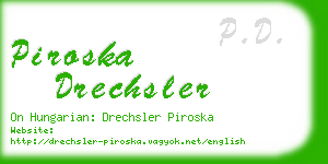 piroska drechsler business card